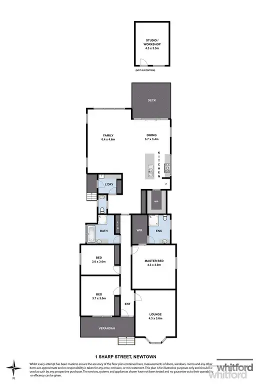 Floorplan of Homely house listing, 1 Sharp Street, Newtown VIC 3220