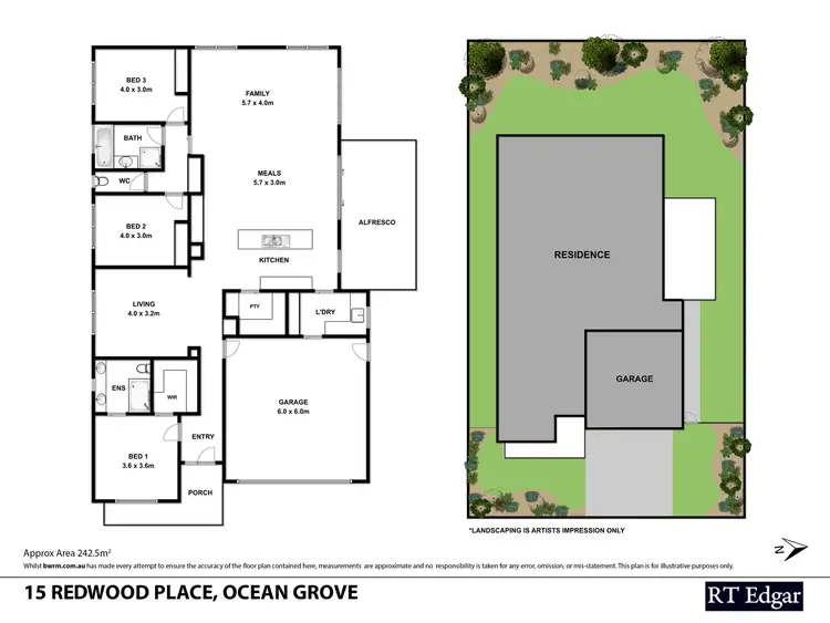 Floorplan of Homely house listing, 15 Redwood Place, Ocean Grove VIC 3226