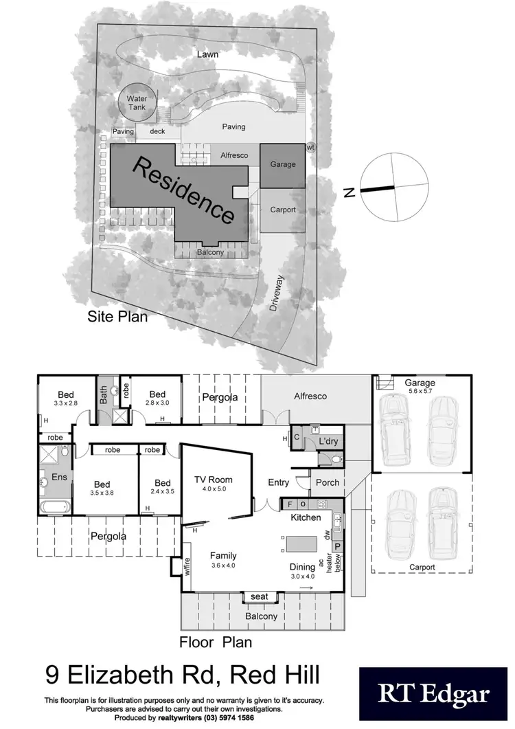 Floorplan of Homely house listing, 9 Elizabeth Road, Red Hill VIC 3937