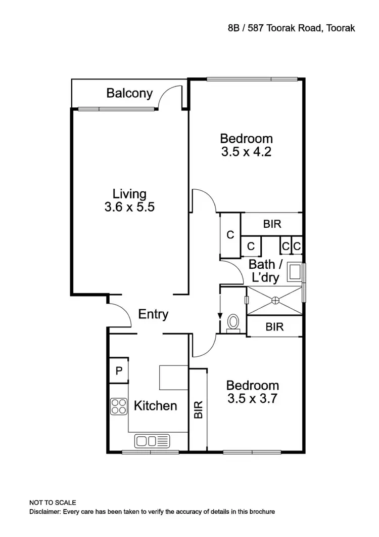 Floorplan of Homely apartment listing, 8B/587 Toorak Road, Toorak VIC 3142
