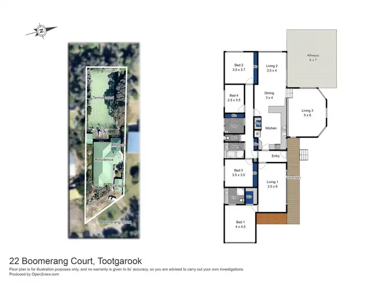 Floorplan of Homely house listing, 22 Boomerang Court, Tootgarook VIC 3941