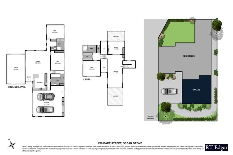 Floorplan of Homely house listing, 1/99 Dare Street, Ocean Grove VIC 3226