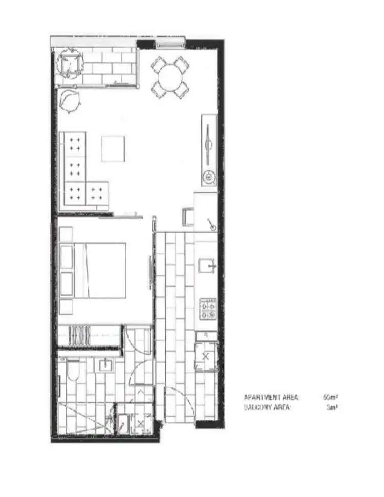Floorplan of Homely apartment listing, 508/838 Bourke Street, Docklands VIC 3008