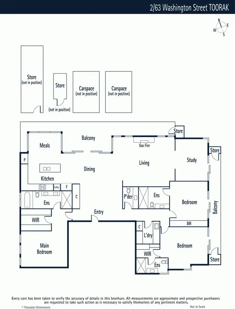 Floorplan of Homely apartment listing, 2/63 Washington Street, Toorak VIC 3142