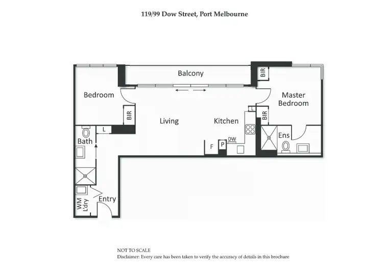 Floorplan of Homely apartment listing, 119/99 Dow Street, Port Melbourne VIC 3207
