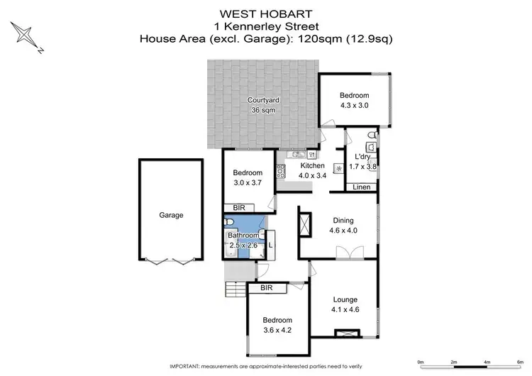 Floorplan of Homely house listing, 1 Kennerley Street, West Hobart TAS 7000