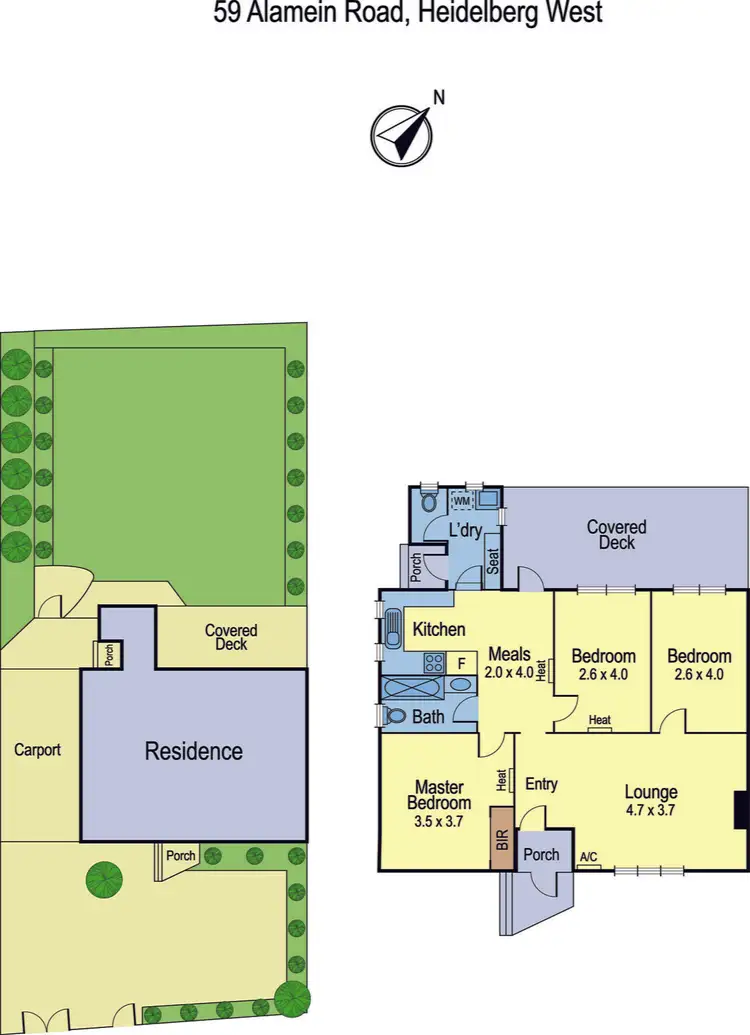 Floorplan of Homely house listing, 59 Alamein Road, Heidelberg West VIC 3081