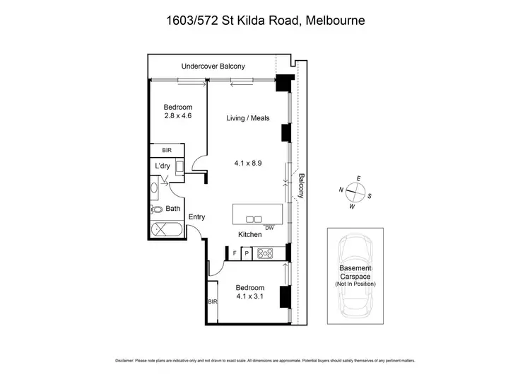 Floorplan of Homely apartment listing, 1603/572 St Kilda Road, Melbourne VIC 3004