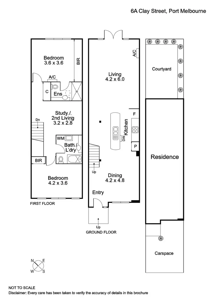 Floorplan of Homely house listing, 6A Clay Street, Port Melbourne VIC 3207