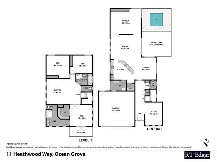Floorplan of Homely house listing, 11 Heathwood Way, Ocean Grove VIC 3226
