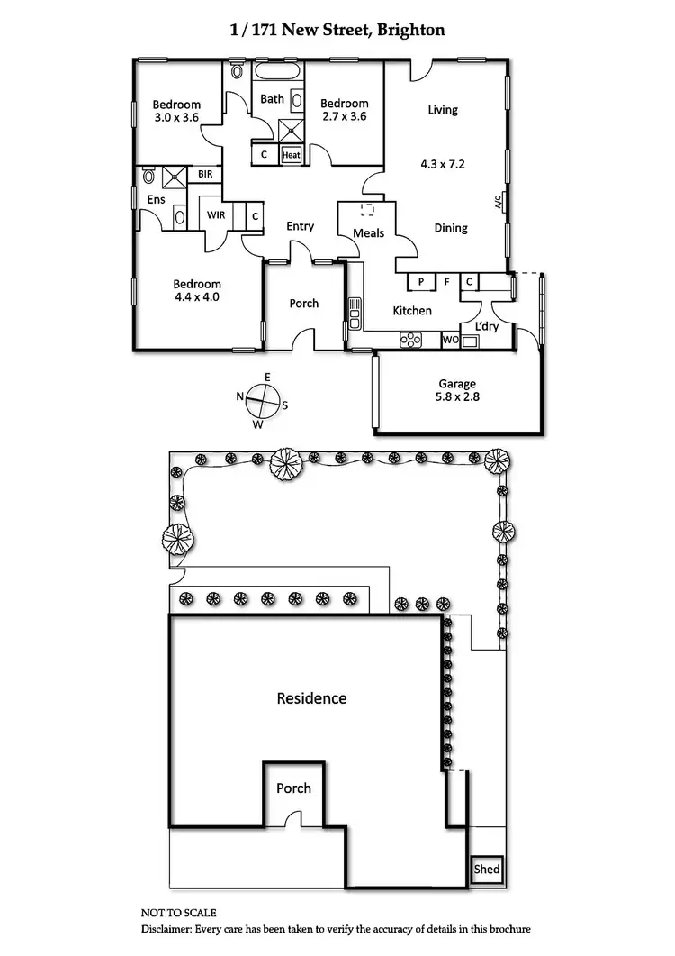 Floorplan of Homely unit listing, 1/171 New Street, Brighton VIC 3186