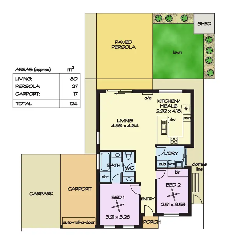 Floorplan of Homely unit listing, 2/25 St Clair Avenue, Para Hills SA 5096