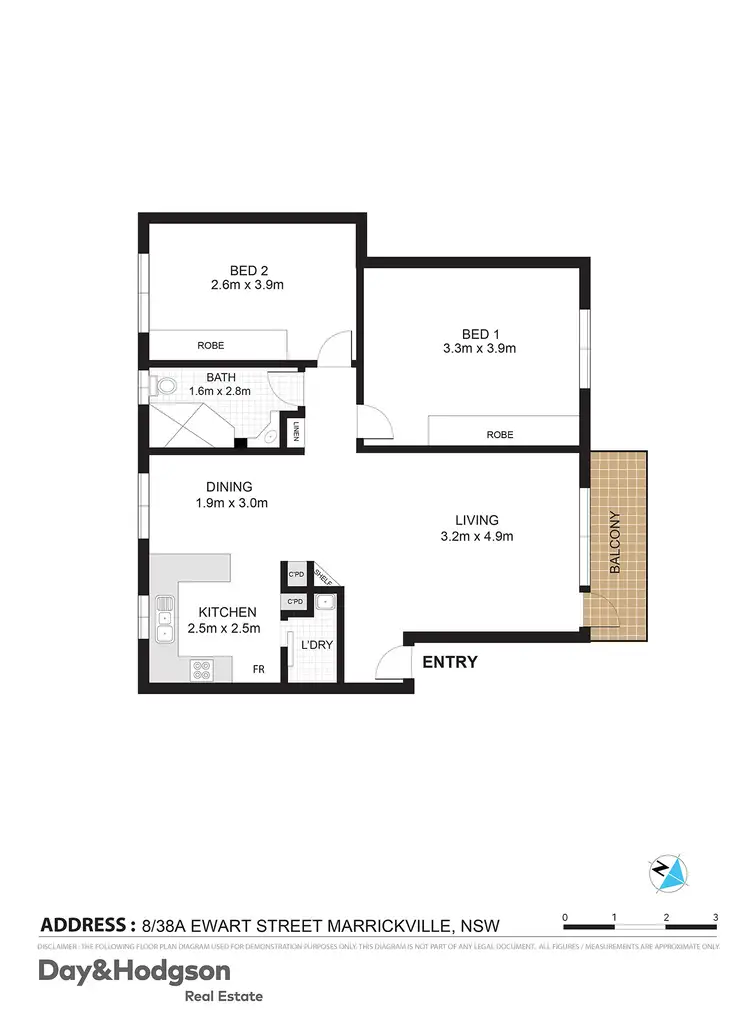 Floorplan of Homely apartment listing, 8/38a Ewart Street, Marrickville NSW 2204