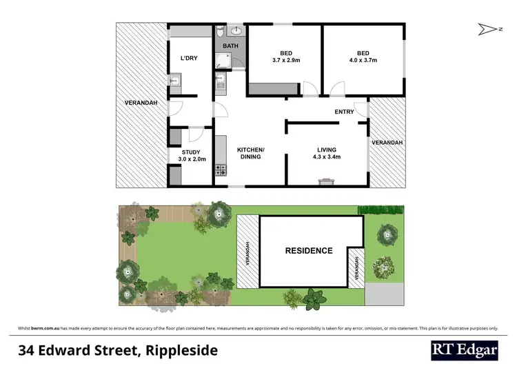 Floorplan of Homely house listing, 34 Edward Street, Rippleside VIC 3215