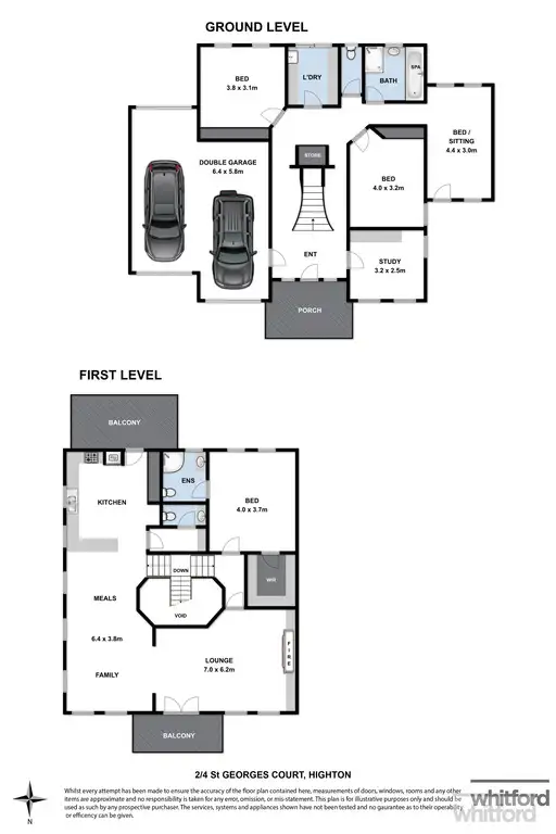 Floorplan of Homely house listing, 2/4 St Georges Court, Highton VIC 3216