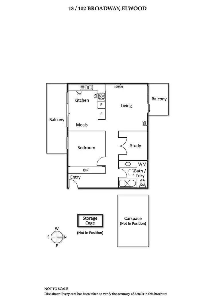 Floorplan of Homely apartment listing, 13/102 Broadway, Elwood VIC 3184