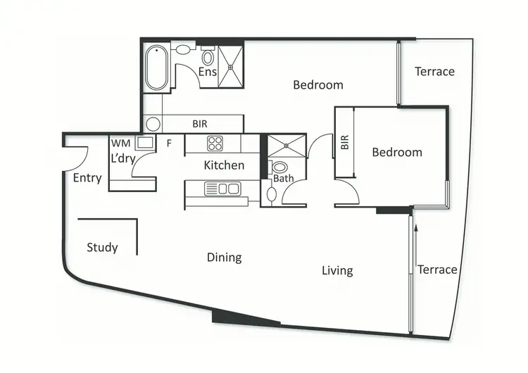 Floorplan of Homely apartment listing, 37/85 Rouse Street, Port Melbourne VIC 3207