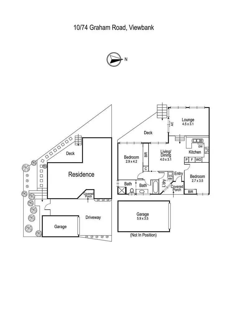 Floorplan of Homely unit listing, 10/74 Graham Road, Viewbank VIC 3084