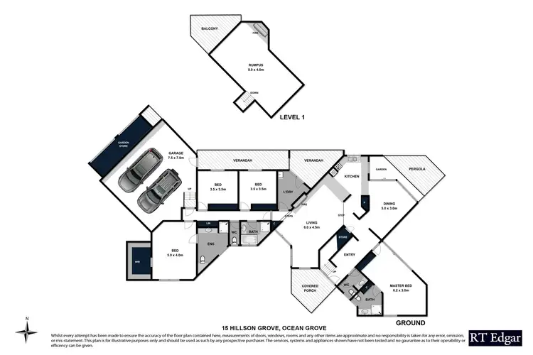 Floorplan of Homely house listing, 15 Hillson Grove, Ocean Grove VIC 3226