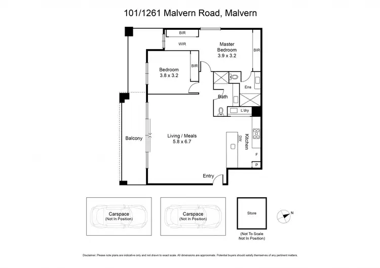 Floorplan of Homely apartment listing, 101/1261 Malvern Road, Malvern VIC 3144