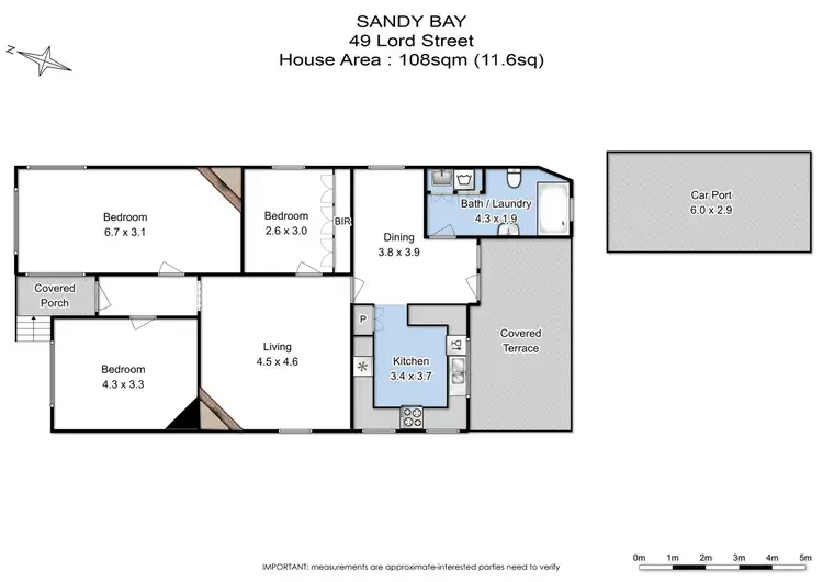 Floorplan of Homely house listing, 49 Lord Street, Sandy Bay TAS 7005