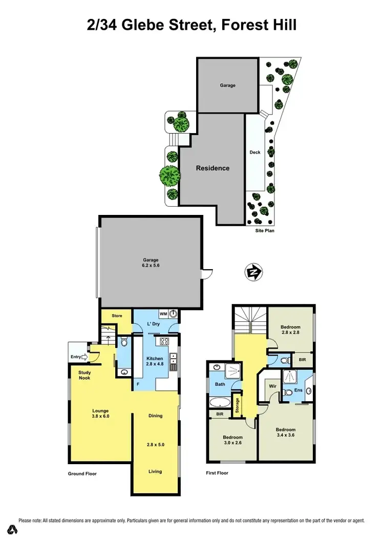Floorplan of Homely townhouse listing, 2/34 Glebe Street, Forest Hill VIC 3131
