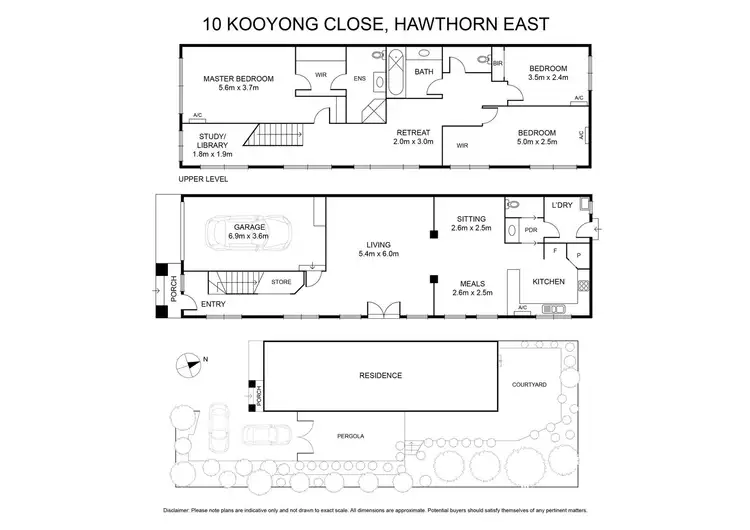 Floorplan of Homely house listing, 10 Kooyong Close, Hawthorn East VIC 3123