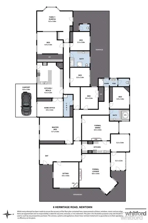 Floorplan of Homely house listing, 6 Hermitage Road, Newtown VIC 3220