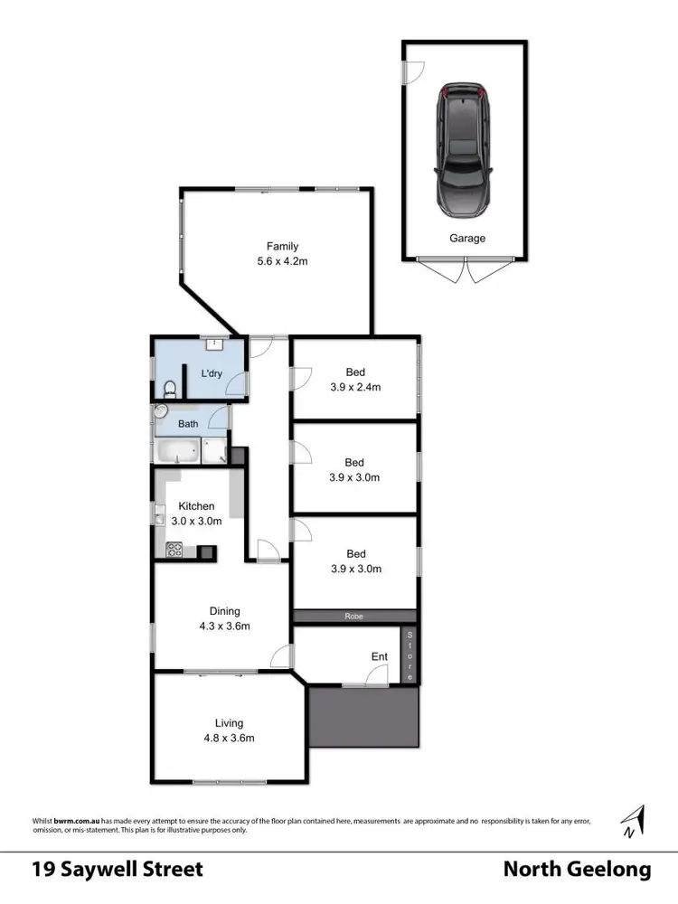 Floorplan of Homely house listing, 19 Saywell Street, North Geelong VIC 3215