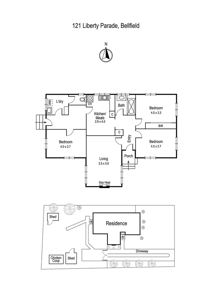 Floorplan of Homely house listing, 121 Liberty Parade, Bellfield VIC 3081