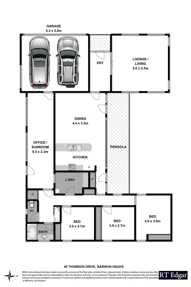 Floorplan of Homely house listing, 40 Thomson Drive, Barwon Heads VIC 3227
