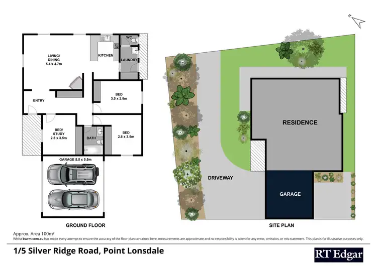 Floorplan of Homely house listing, 1/5 Silver Ridge Road, Point Lonsdale VIC 3225