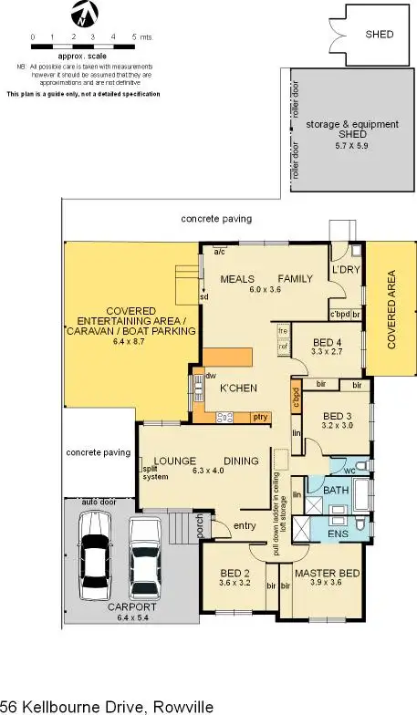 Floorplan of Homely house listing, 56 Kellbourne Drive, Rowville VIC 3178