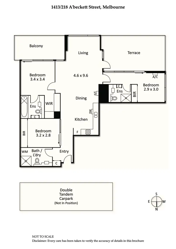 Floorplan of Homely apartment listing, 1413/218 A'Beckett Street, Melbourne VIC 3000
