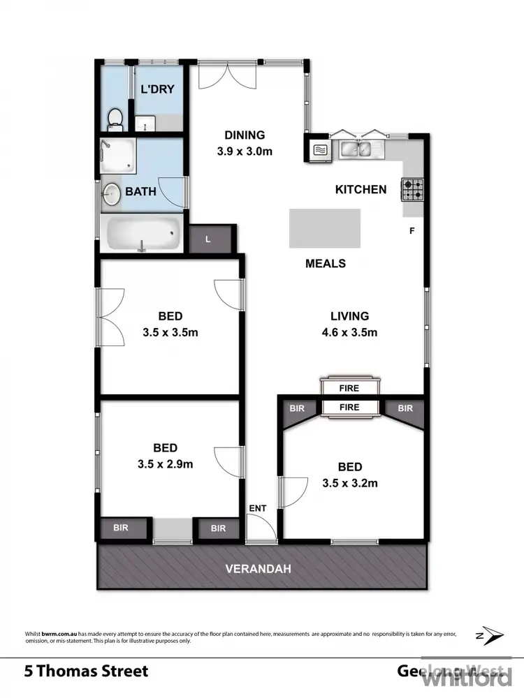 Floorplan of Homely house listing, 5 Thomas Street, Geelong West VIC 3218