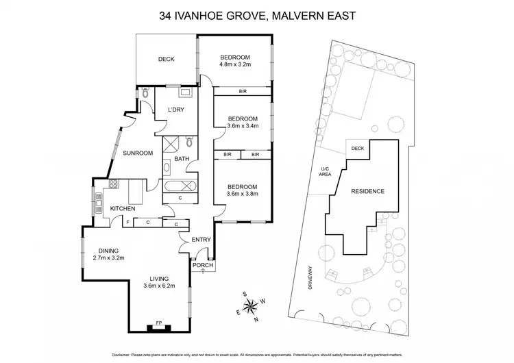 Floorplan of Homely house listing, 34 Ivanhoe Grove, Malvern East VIC 3145