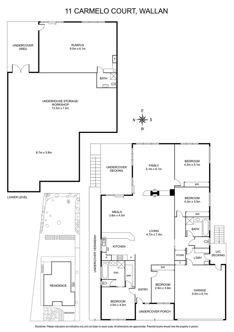 Floorplan of Homely house listing, 11 Carmelo Court, Wallan VIC 3756