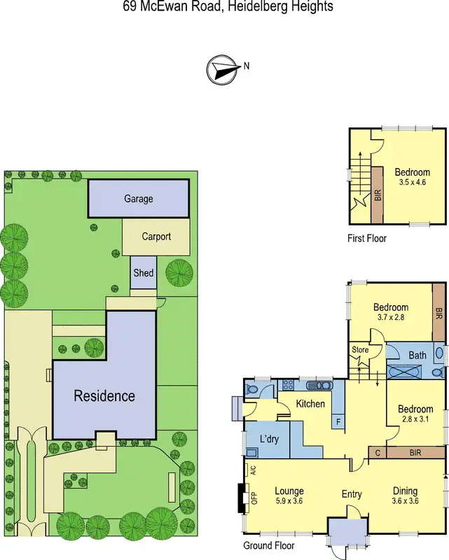 Floorplan of Homely house listing, 69 McEwan Road, Heidelberg Heights VIC 3081