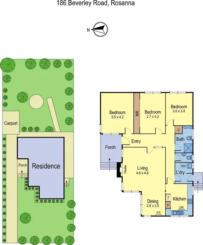 Floorplan of Homely house listing, 186 Beverley Road, Rosanna VIC 3084