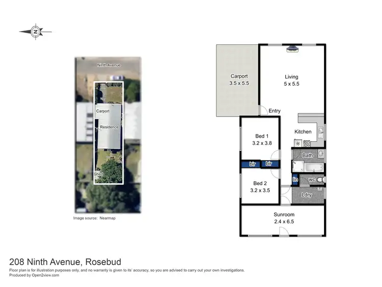 Floorplan of Homely house listing, 208 Ninth Avenue, Rosebud VIC 3939