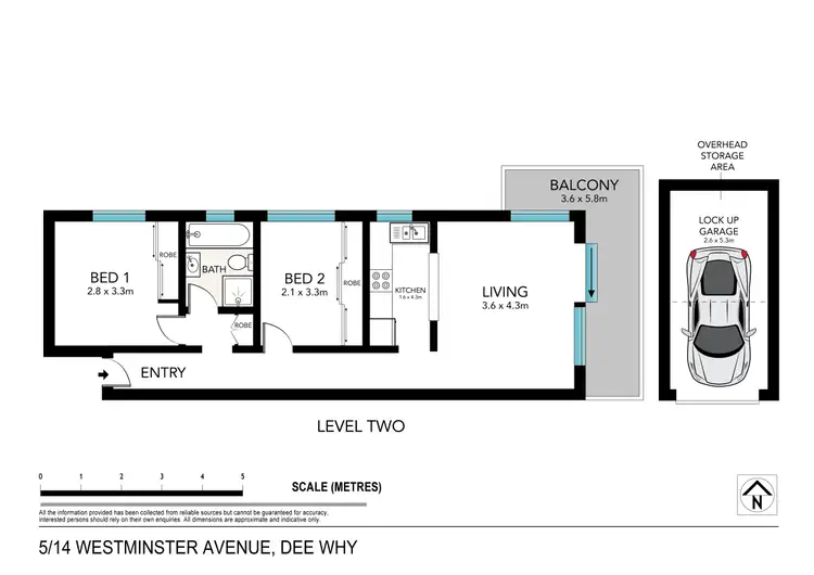 Floorplan of Homely apartment listing, 5/14 Westminster Avenue, Dee Why NSW 2099