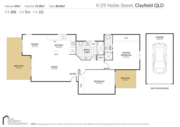Floorplan of Homely unit listing, 9/29 Noble Street, Clayfield QLD 4011