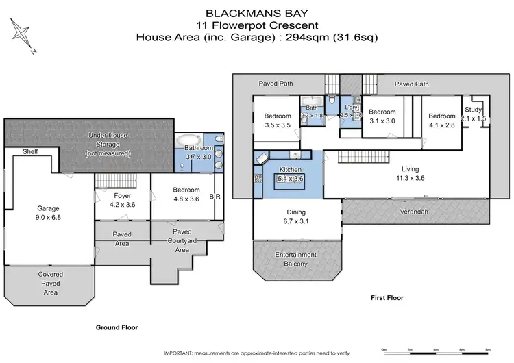 Floorplan of Homely house listing, 11 Flowerpot Crescent, Blackmans Bay TAS 7052