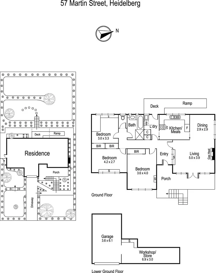 Floorplan of Homely house listing, 57 Martin Street, Heidelberg VIC 3084