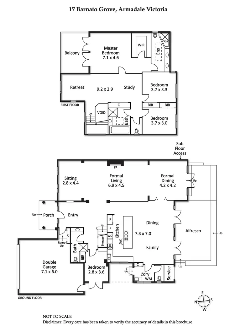 Floorplan of Homely house listing, 17 Barnato Grove, Armadale VIC 3143