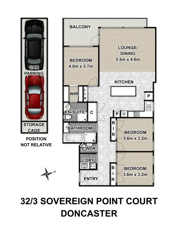 Floorplan of Homely apartment listing, 32/3 Sovereign Point Court, Doncaster VIC 3108