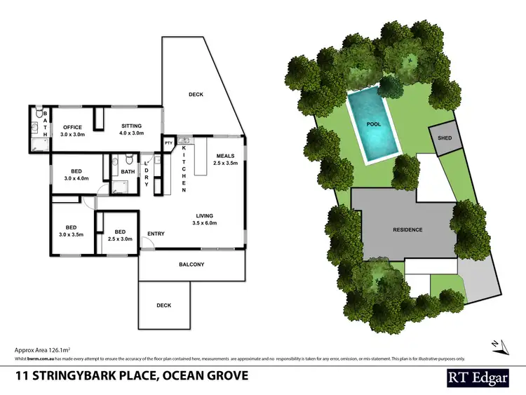 Floorplan of Homely house listing, 11 Stringybark Place, Ocean Grove VIC 3226