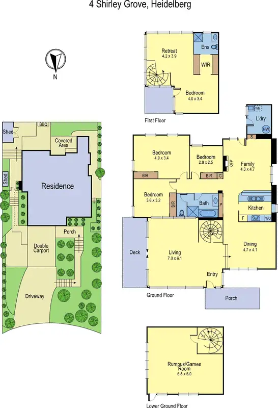 Floorplan of Homely house listing, 4 Shirley Grove, Heidelberg VIC 3084