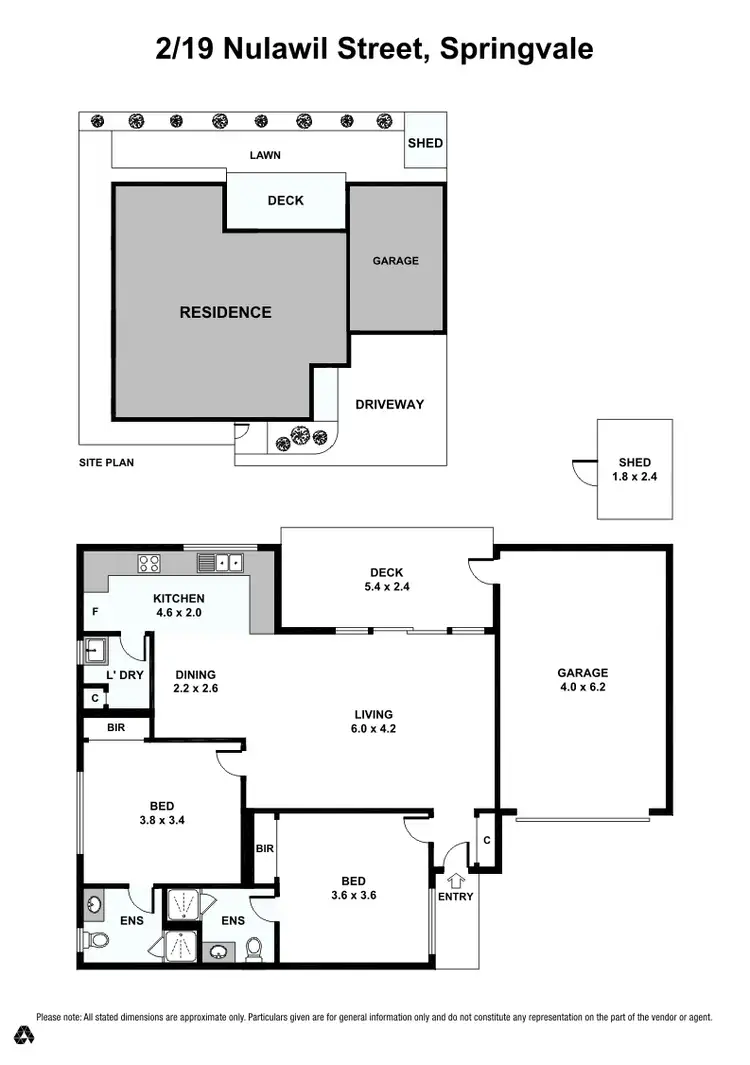 Floorplan of Homely unit listing, 2/19 Nulawil Street, Springvale VIC 3171