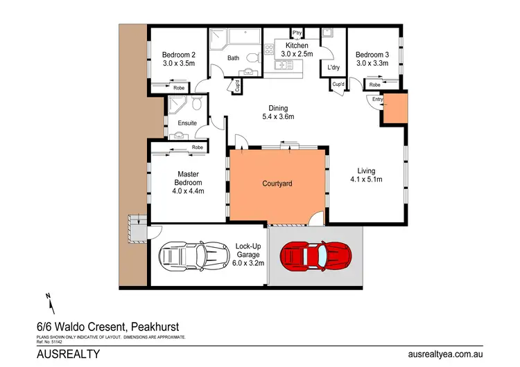 Floorplan of Homely villa listing, 6/6 Waldo Crescent, Peakhurst NSW 2210